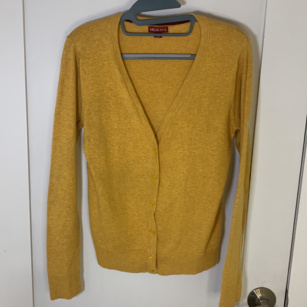 Merona Mustard Yellow Cardigan